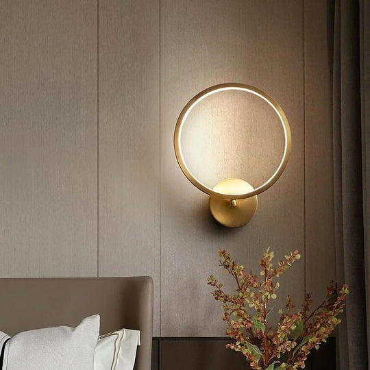 Three-Light Modern Copper LED Flush Mount Ceiling Light