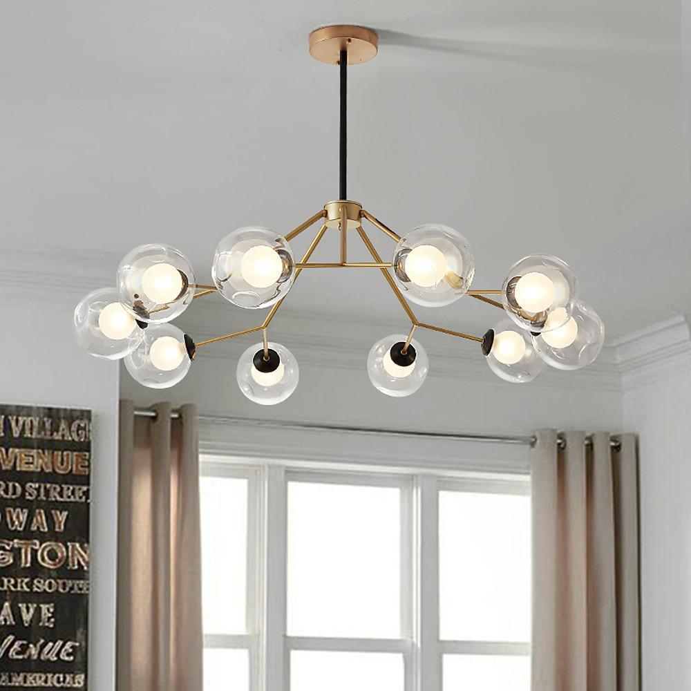 Geometric LED Nordic Glass Sputnik Chandelier Pendant Light