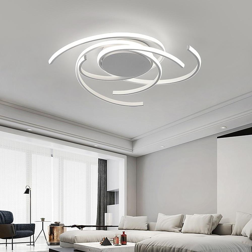 30 Inch Swirls Circle Abstract LED Flush Mount Ceiling Light