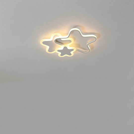 Triple Star Flush Mount LED Ceiling Light
