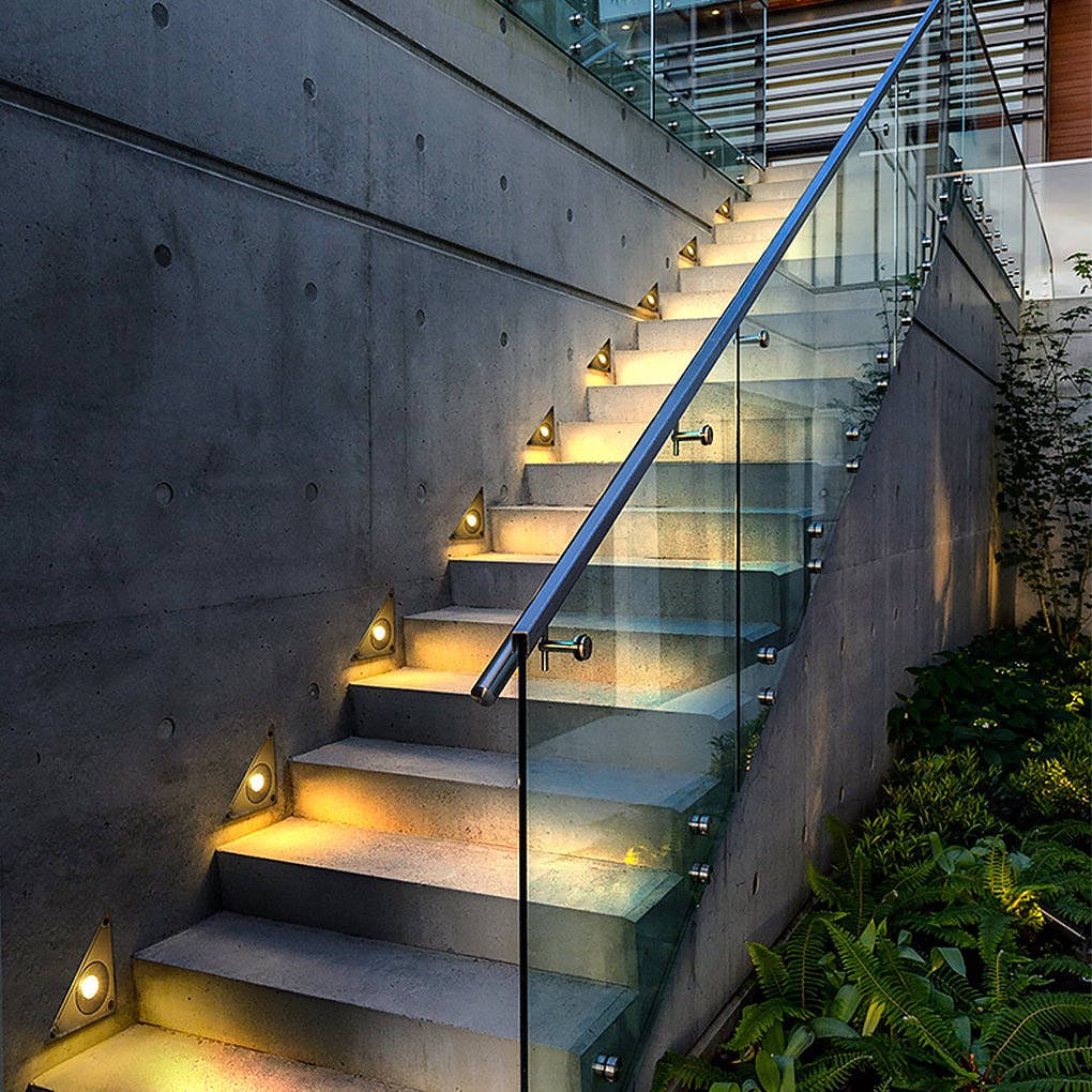 Triangle In-Wall Step Lights LED Outdoor Stair Wall Lamp
