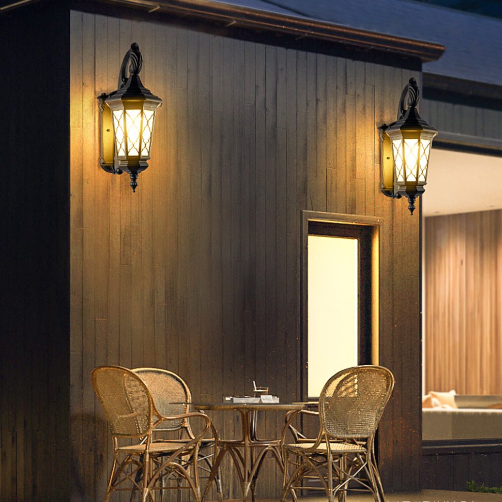 Outdoor Retro Waterproof LED Wall Lamp for Courtyard and Balcony
