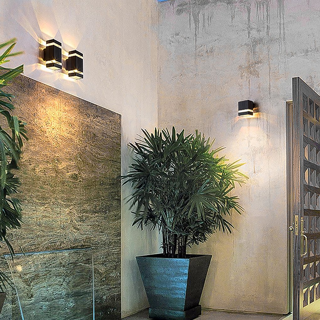 Modern Square &amp; Round Up and Down LED Wall Sconce