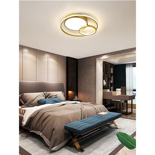 3 Ring Minimalist Acrylic LED Flush Mount Ceiling Light for Bedroom