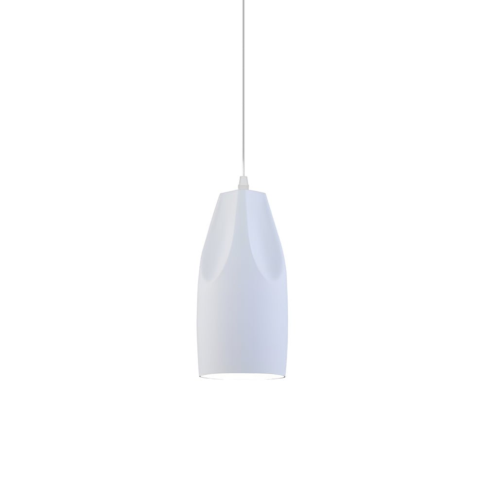 Pleat Box LED Pendant Light – 1-Light Black/White Aluminum Hanging Lamp