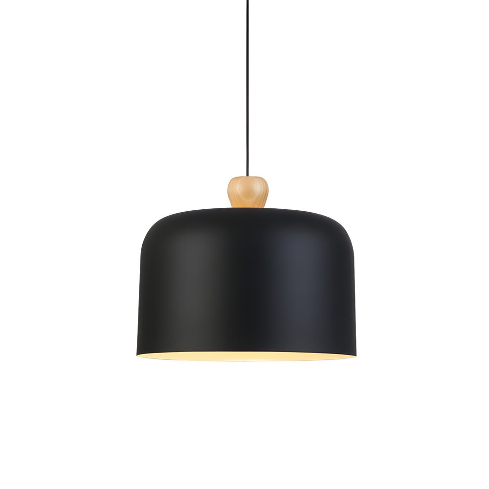 Pleat Box LED Pendant Light – 1-Light Black/White Aluminum Hanging Lamp