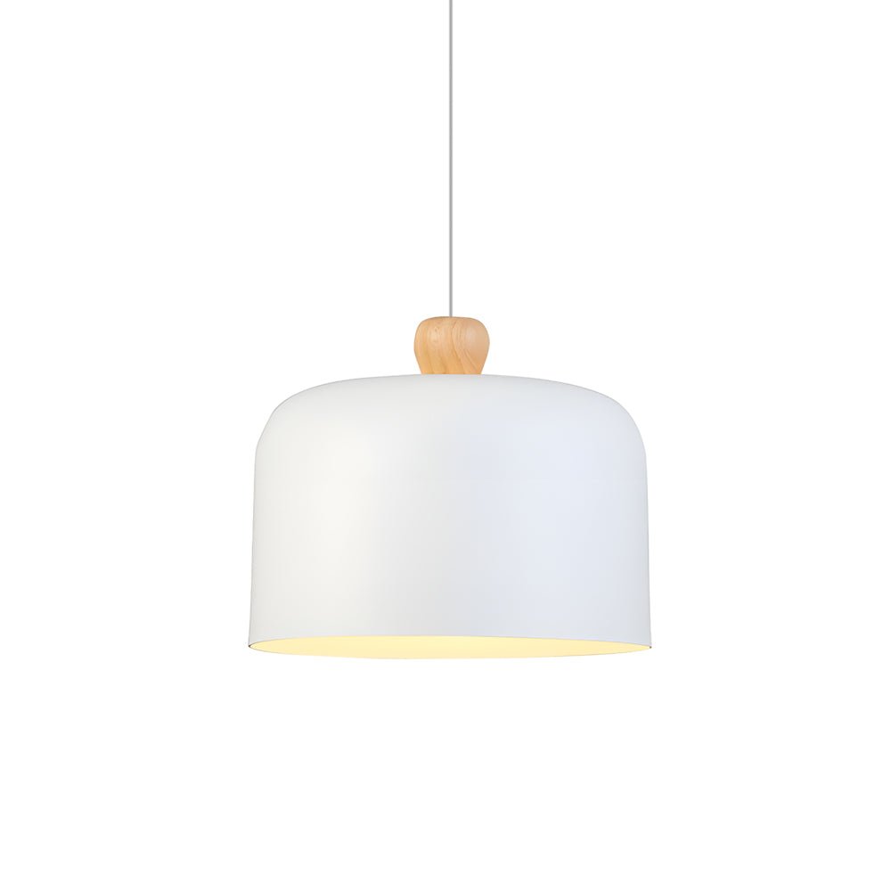 Pleat Box LED Pendant Light – 1-Light Black/White Aluminum Hanging Lamp