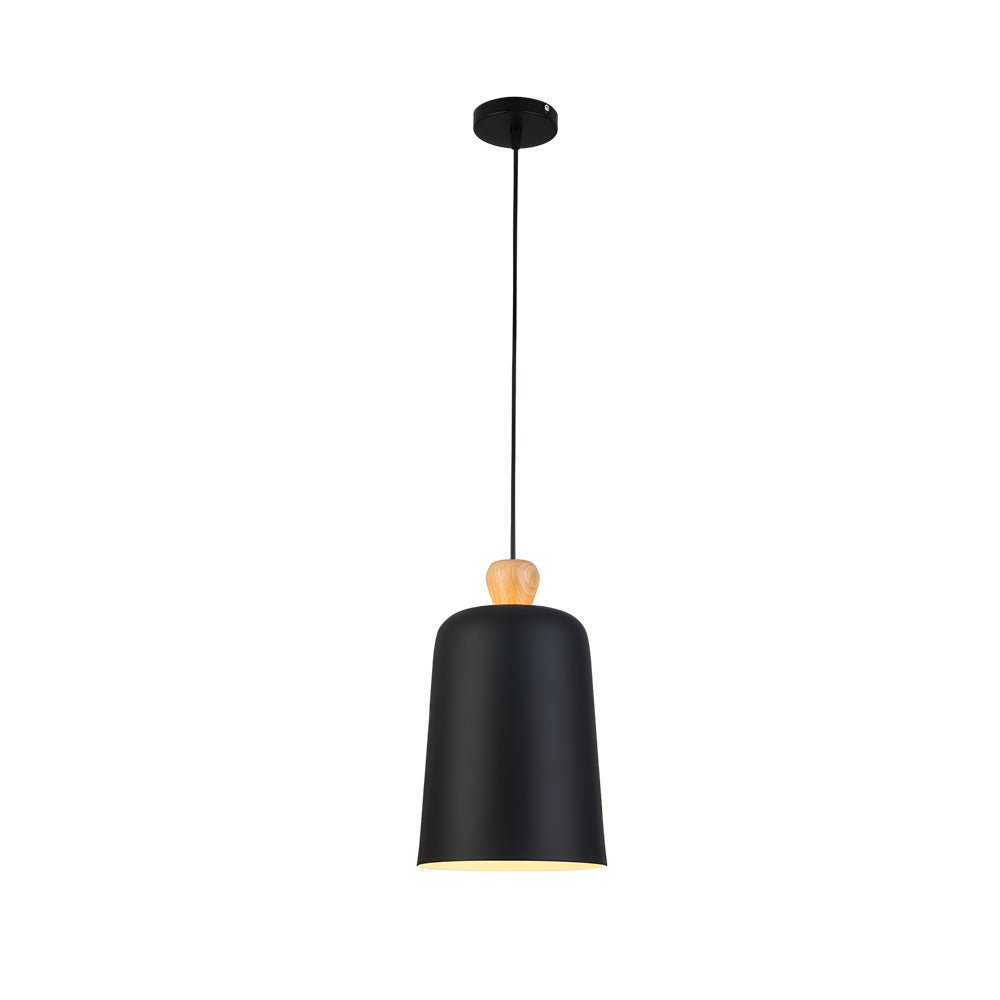 Pleat Box LED Pendant Light – 1-Light Black/White Aluminum Hanging Lamp