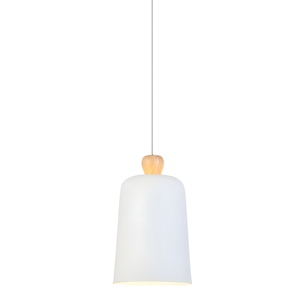Pleat Box LED Pendant Light – 1-Light Black/White Aluminum Hanging Lamp