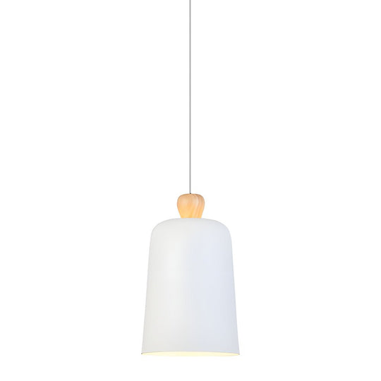 Pleat Box LED Pendant Light – 1-Light Black/White Aluminum Hanging Lamp