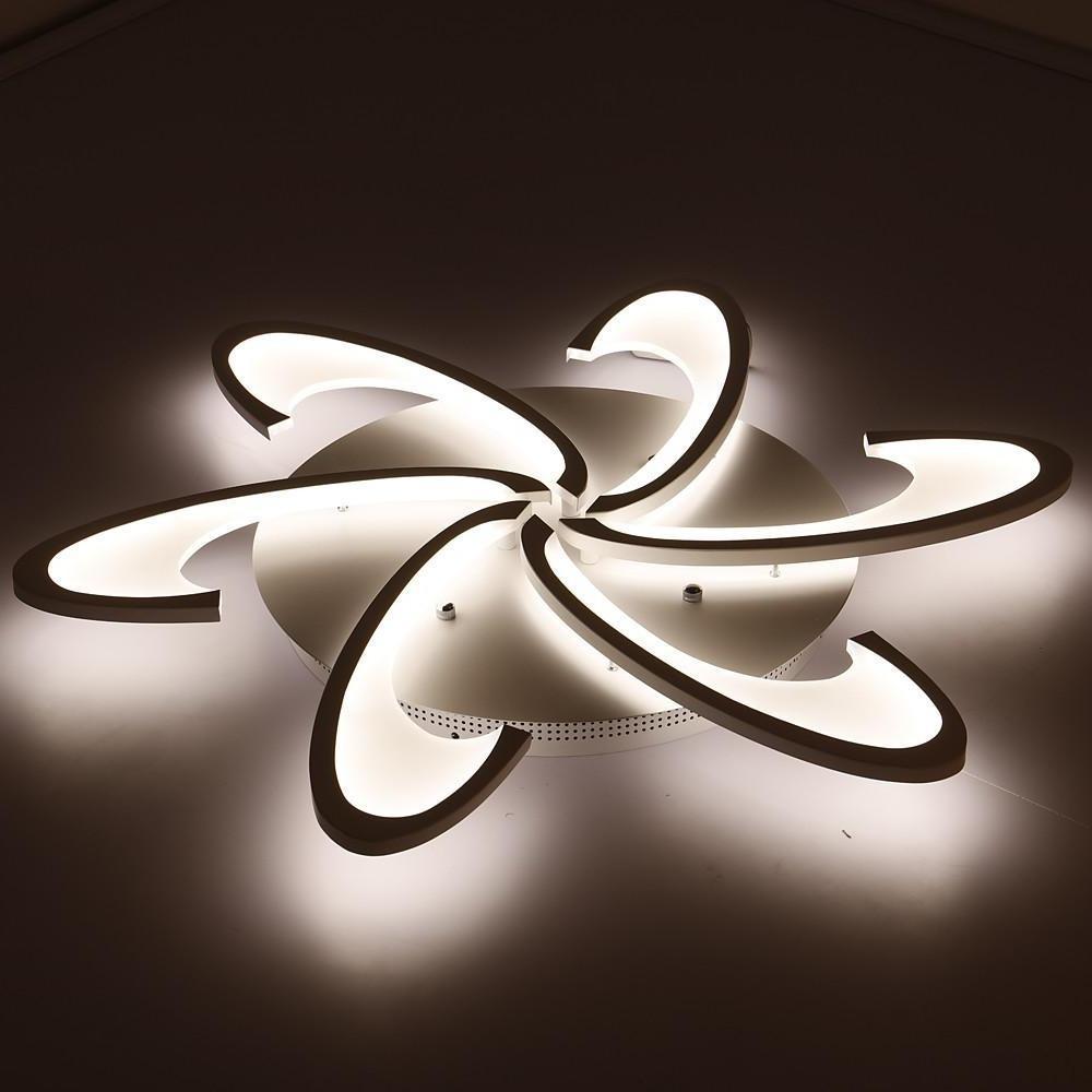 Modern Geometric Wave Flush Mount LED Circle Ceiling Light