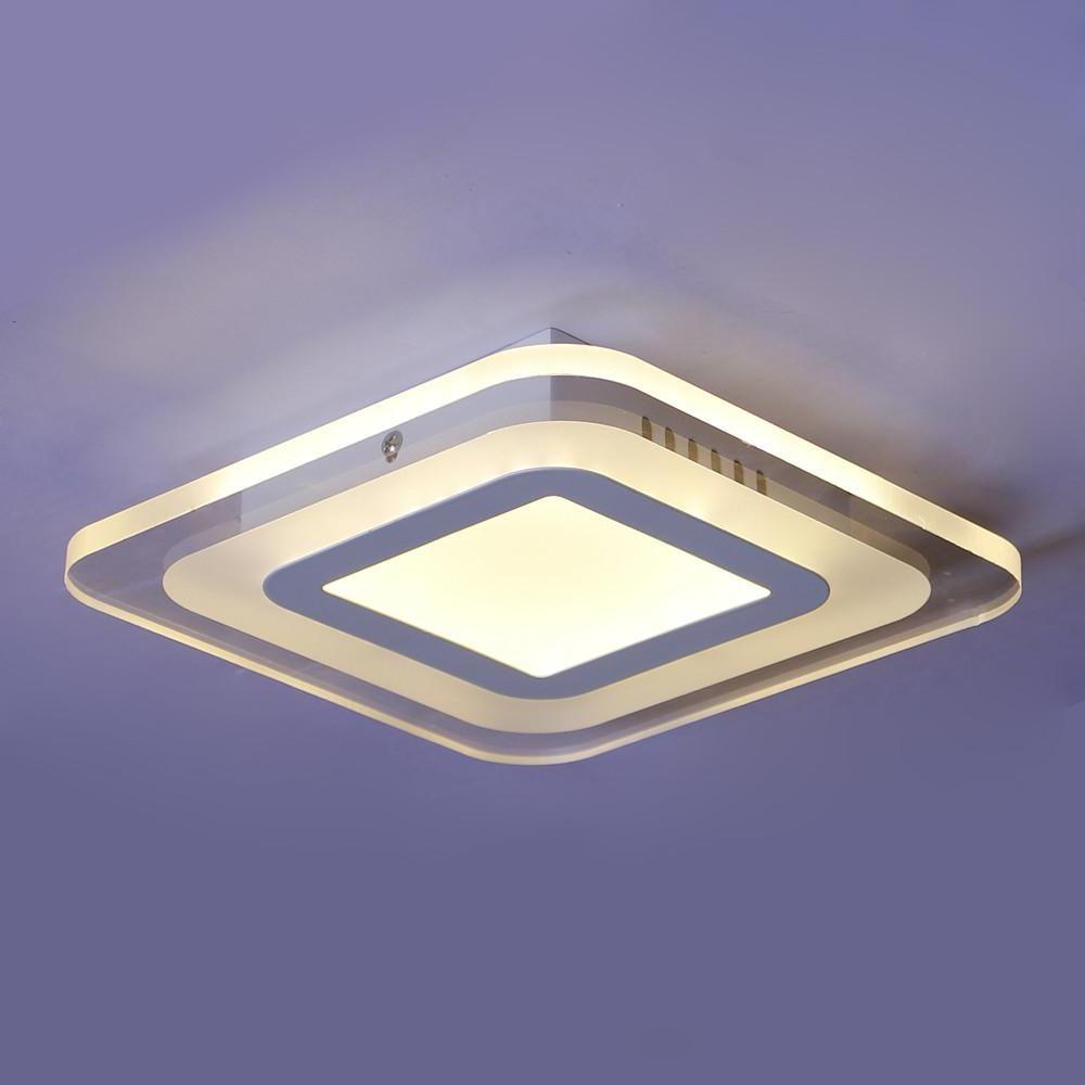 Flat Flush Mount LED Ceiling Fixture with 1 Ambient Light