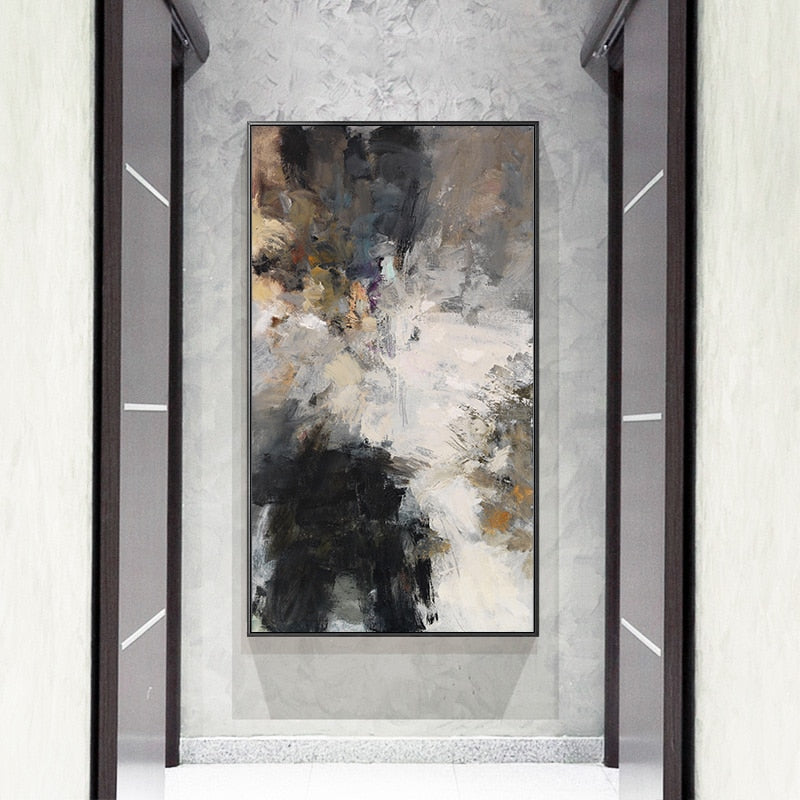Urban Abstract Wall Art Neutral Colors Canvas Print