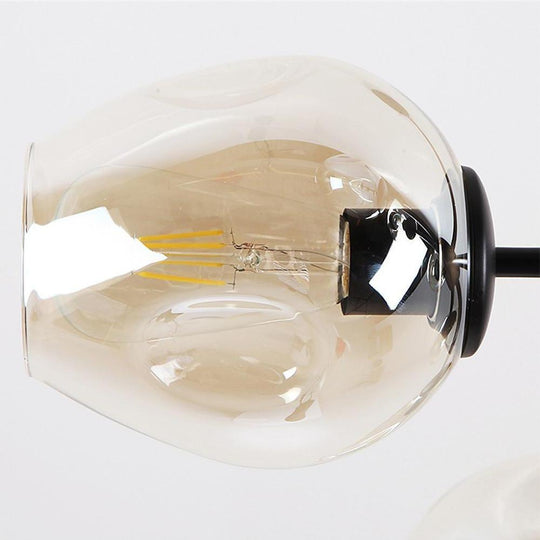 Glass Globe LED Electroplated Nordic Sputnik Chandelier Hanging Ceiling Light
