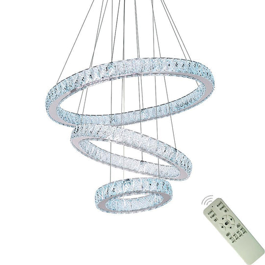 Geometrical Design Circle LED Crystal Chandelier