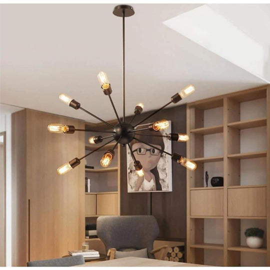 Modern Silver Sputnik Chandelier Dining Room &amp; Kitchen Chandelier with 12 Bulbs