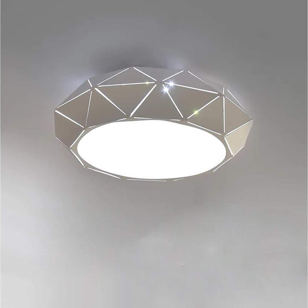 Geometric Drum Shaped LED Modern Flush Mount Ceiling Light
