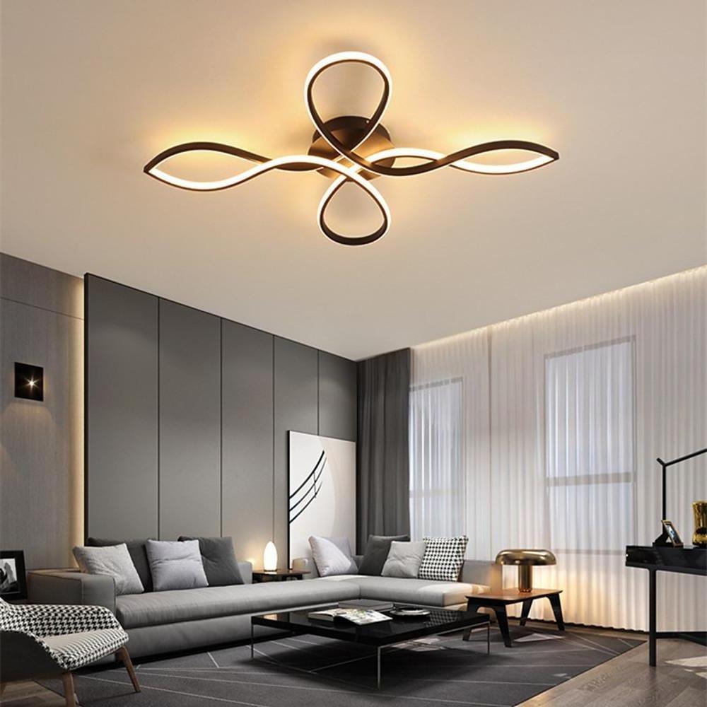 Wave Flower Shaped Dimmable LED Flush Mount Ceiling Light