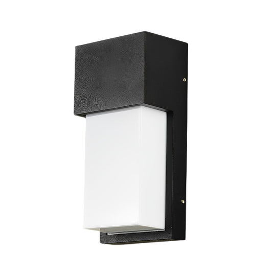 Rectangular Waterproof LED Black Outdoor Wall Light
