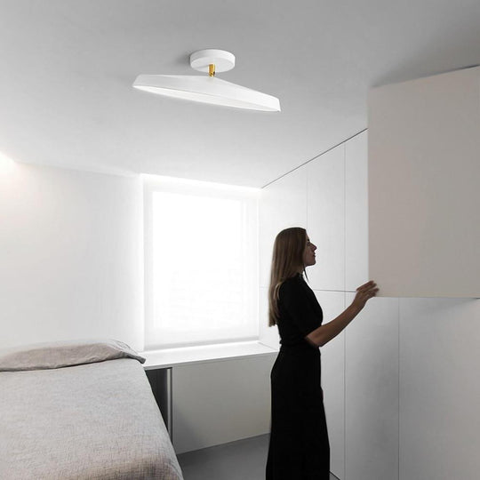 Adjustable Circular LED Nordic Ceiling Light Semi-Flush Mount Lighting