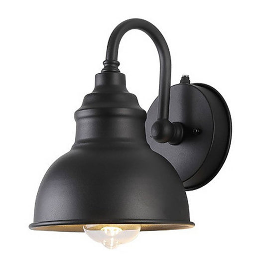 Retro Black LED Outdoor Wall Sconce with Light Sensor