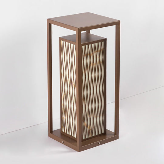 Classic Asian Courtyard Rectangular LED Outdoor Light