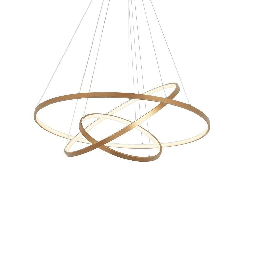 Interweaved 3 Ring Chandelier Light Dimmable Antique Chandelier