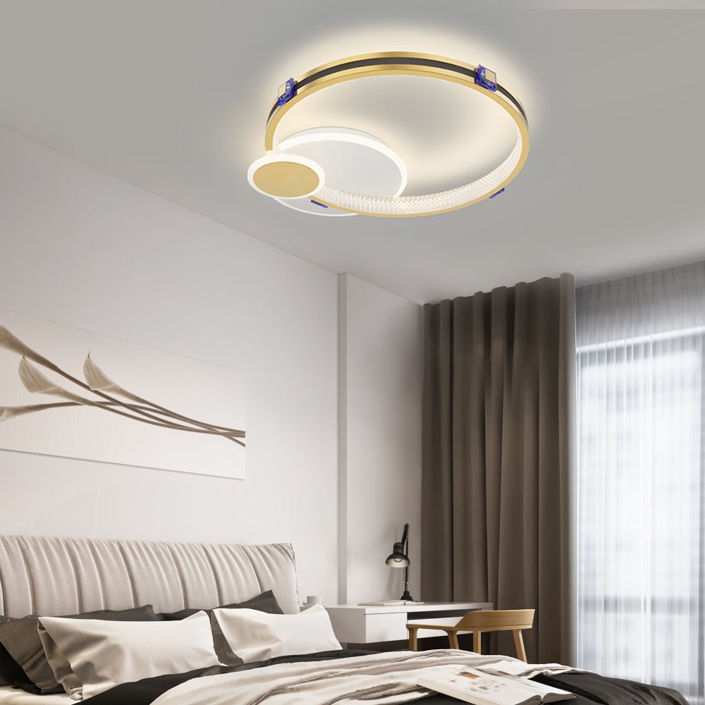 Creative Ring Ceiling Light with 3-Step Dimming