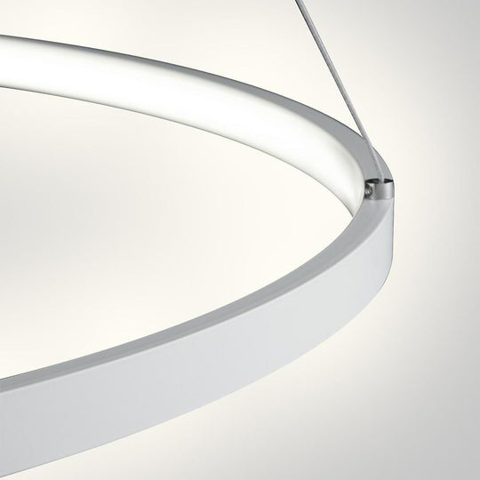 Round Geometric 30 W Single-Ring Integrated LED Pendant – Modern &amp; Dimmable