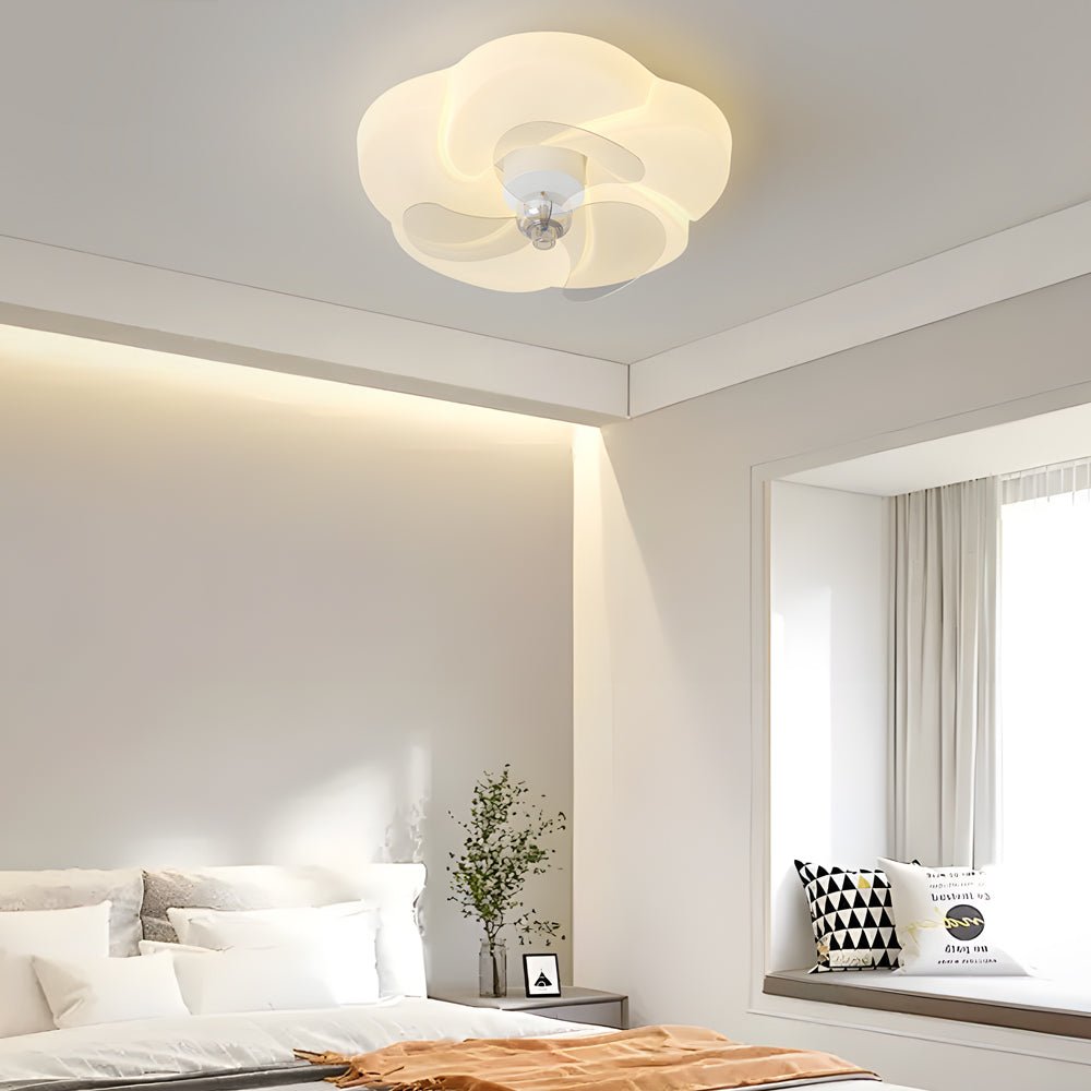 Romantic Flower Modern Ceiling Fan Light – Bladeless &amp; Elegant