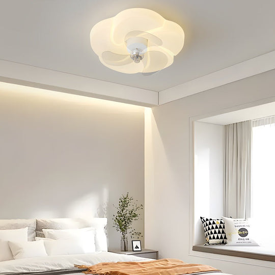 Romantic Flower Modern Ceiling Fan Light – Bladeless &amp; Elegant