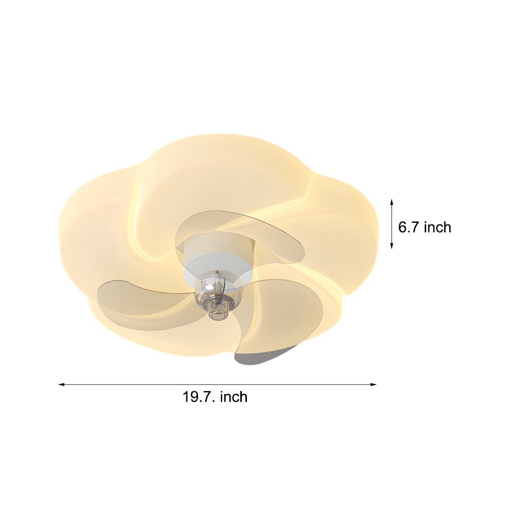 Romantic Flower Modern Ceiling Fan Light – Bladeless &amp; Elegant