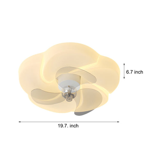 Romantic Flower Modern Ceiling Fan Light – Bladeless &amp; Elegant