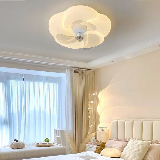 Romantic Flower Modern Ceiling Fan Light – Bladeless &amp; Elegant