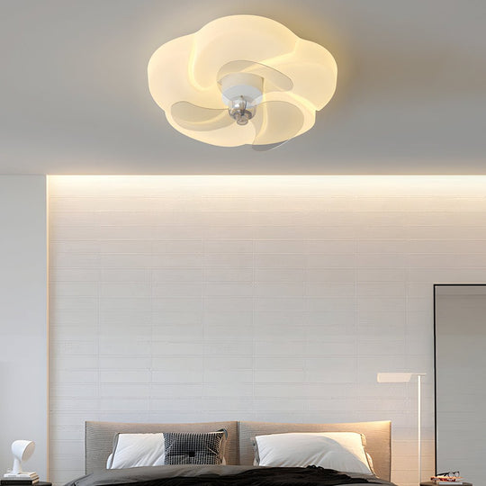 Romantic Flower Modern Ceiling Fan Light – Bladeless &amp; Elegant
