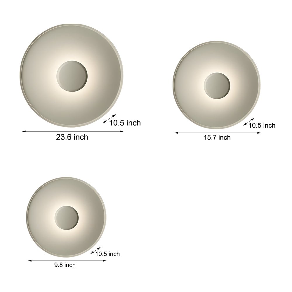 Round Aluminum LED Top Ceiling &amp; Wall Lamp – 9.8"/15.7"/23.6"