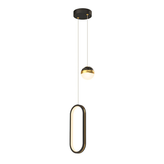 Round Oval Rings 3 Step Dimming LED Starry Projection Modern Pendant Lights