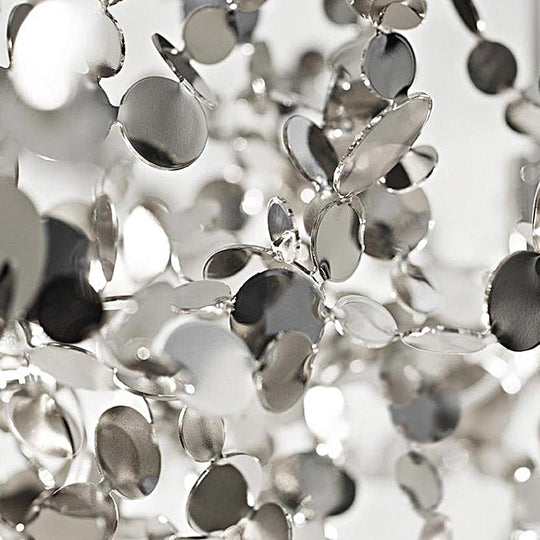 Round Spherical Stainless Steel Disc Decorative Nordic Modern Chandelier