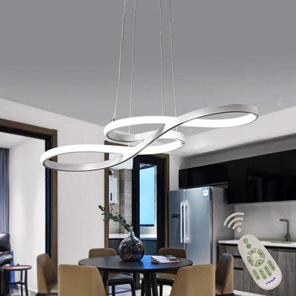 Geometric Wave Semi-Flush Chandelier – Metal &amp; Silica Gel