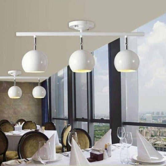 3-Light Bowled Metal Semi-Flush Mount LED Ceiling Light – Modern &amp; Bright