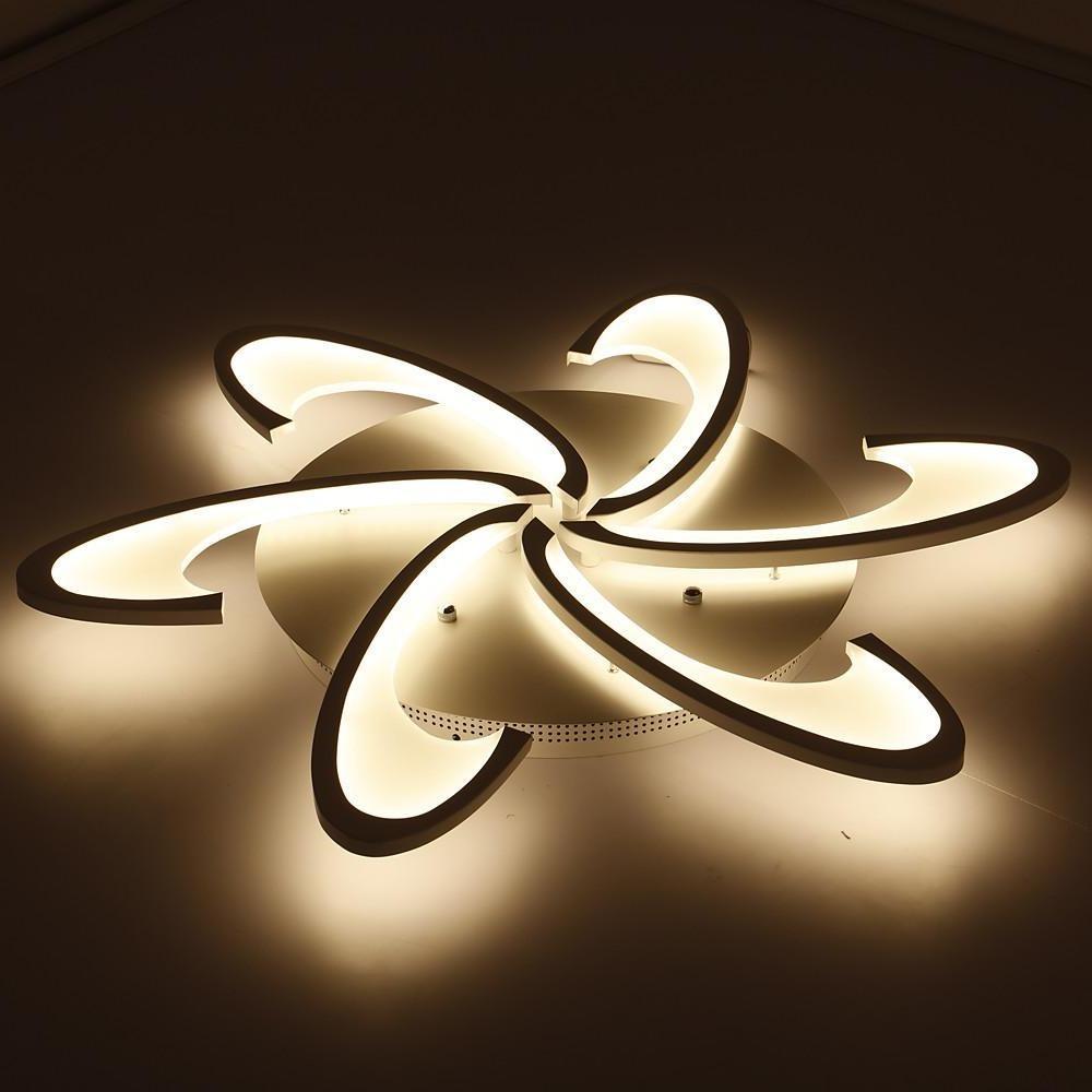 Modern Geometric Wave Flush Mount LED Circle Ceiling Light