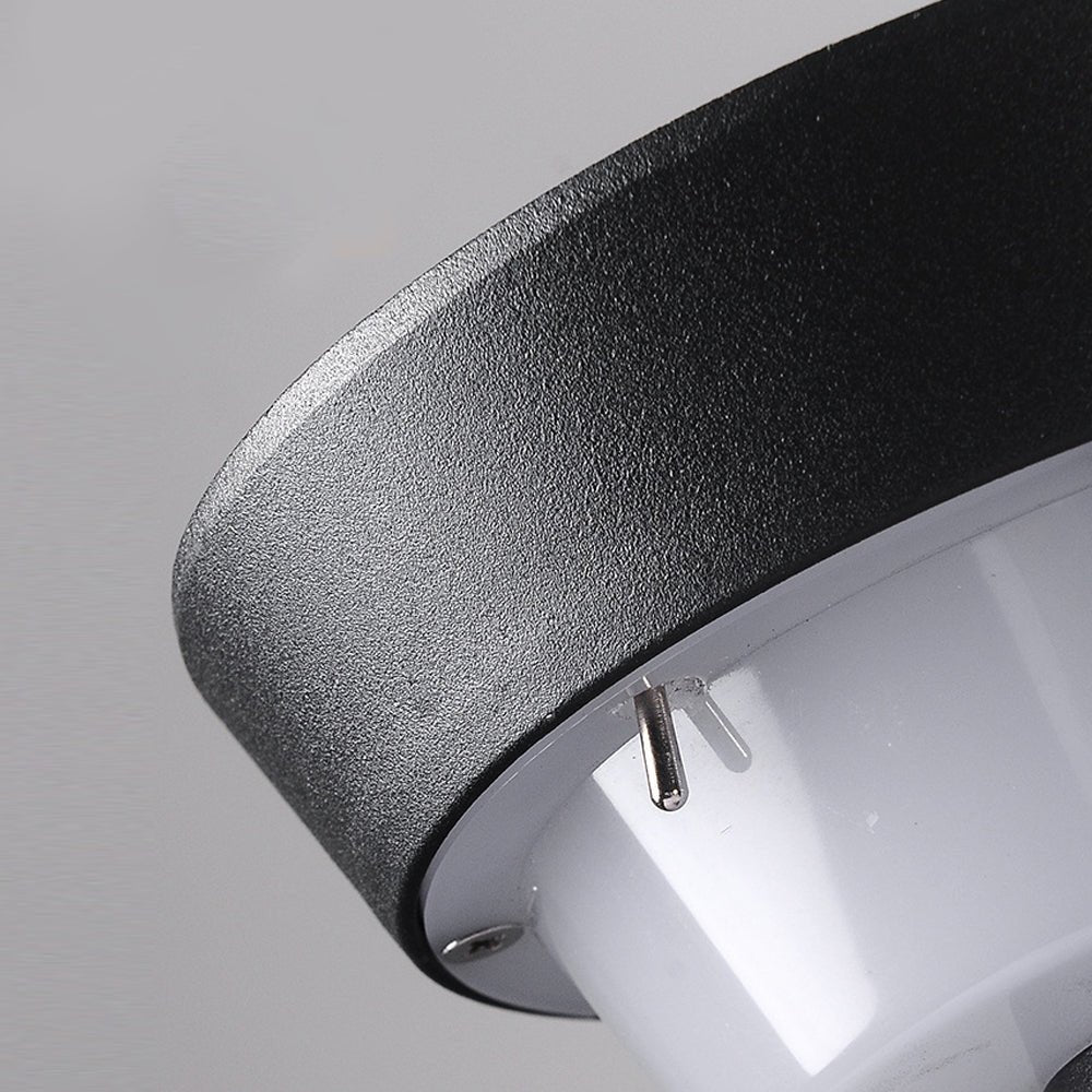 Sleek Modern Black Cylinder LED Solar Path Light with Adjustable Spike &amp; Base