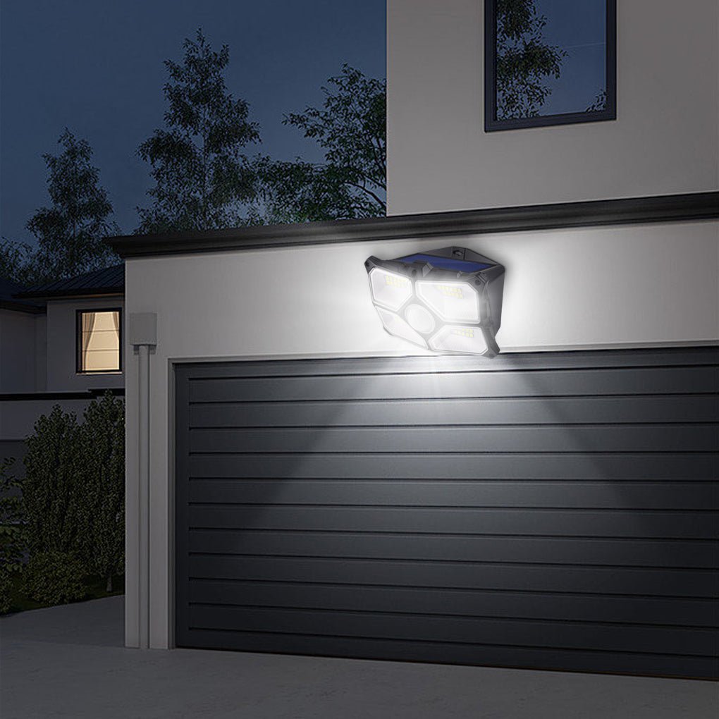 Solar Motion Sensor LED Outdoor Wall Lamp Waterproof Garden Light