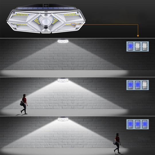 Solar Motion Sensor LED Outdoor Wall Lamp with Intelligent Control