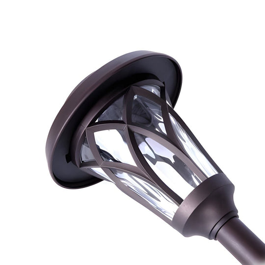 Solar Glass &amp; Metal LED Stake Lawn Light