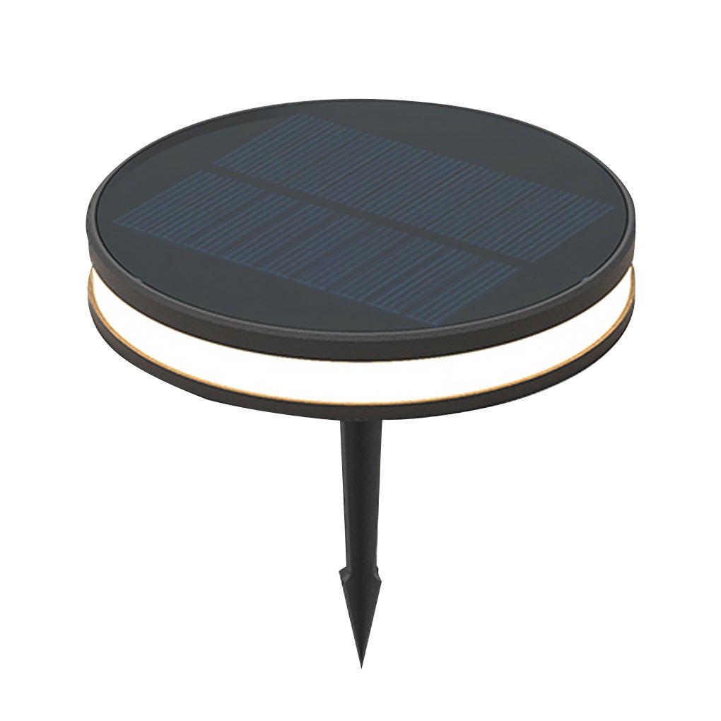LED Waterproof Ground Dish Lights with Solar Top &amp; Side Emitting Design