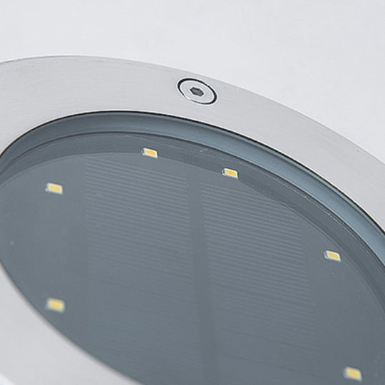 LED Waterproof Ground Dish Lights with Solar Top &amp; Side Emitting Design