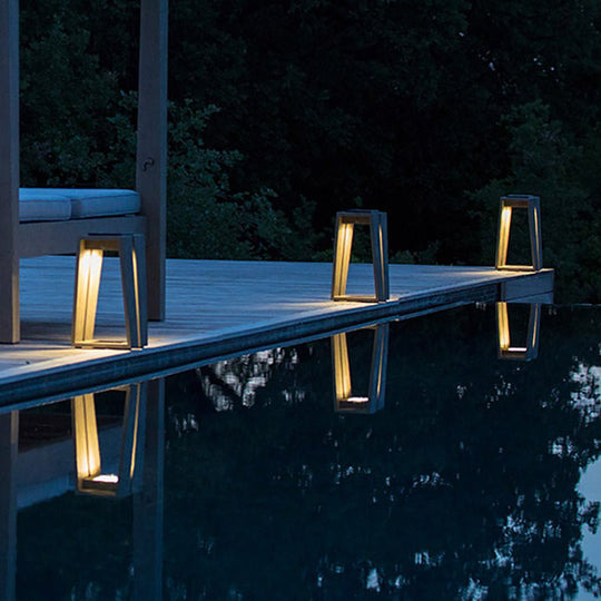 Minimalist Trapezoid Solar Light Waterproof LED Outdoor Illumination