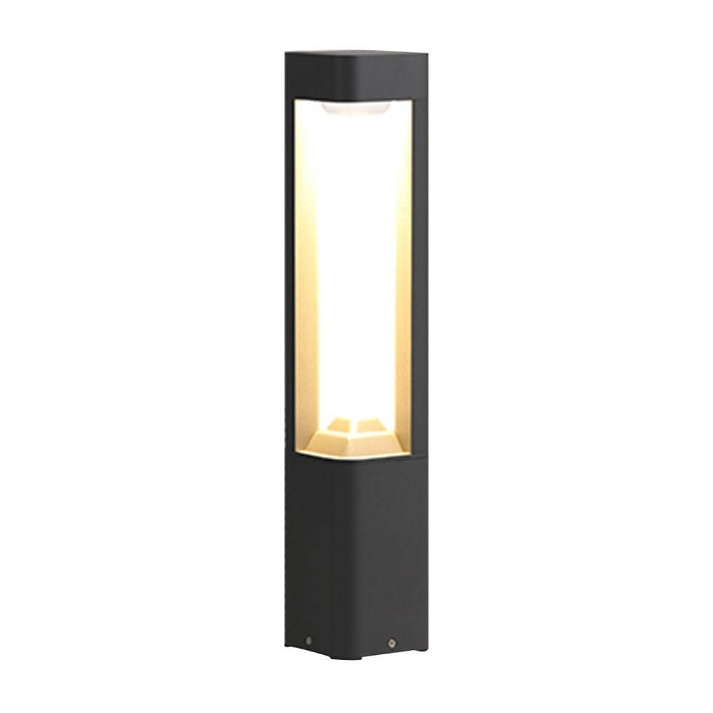 Triple Side Emitting Solar LED Garden Bollard Lights Heart Design &amp; Weatherproof