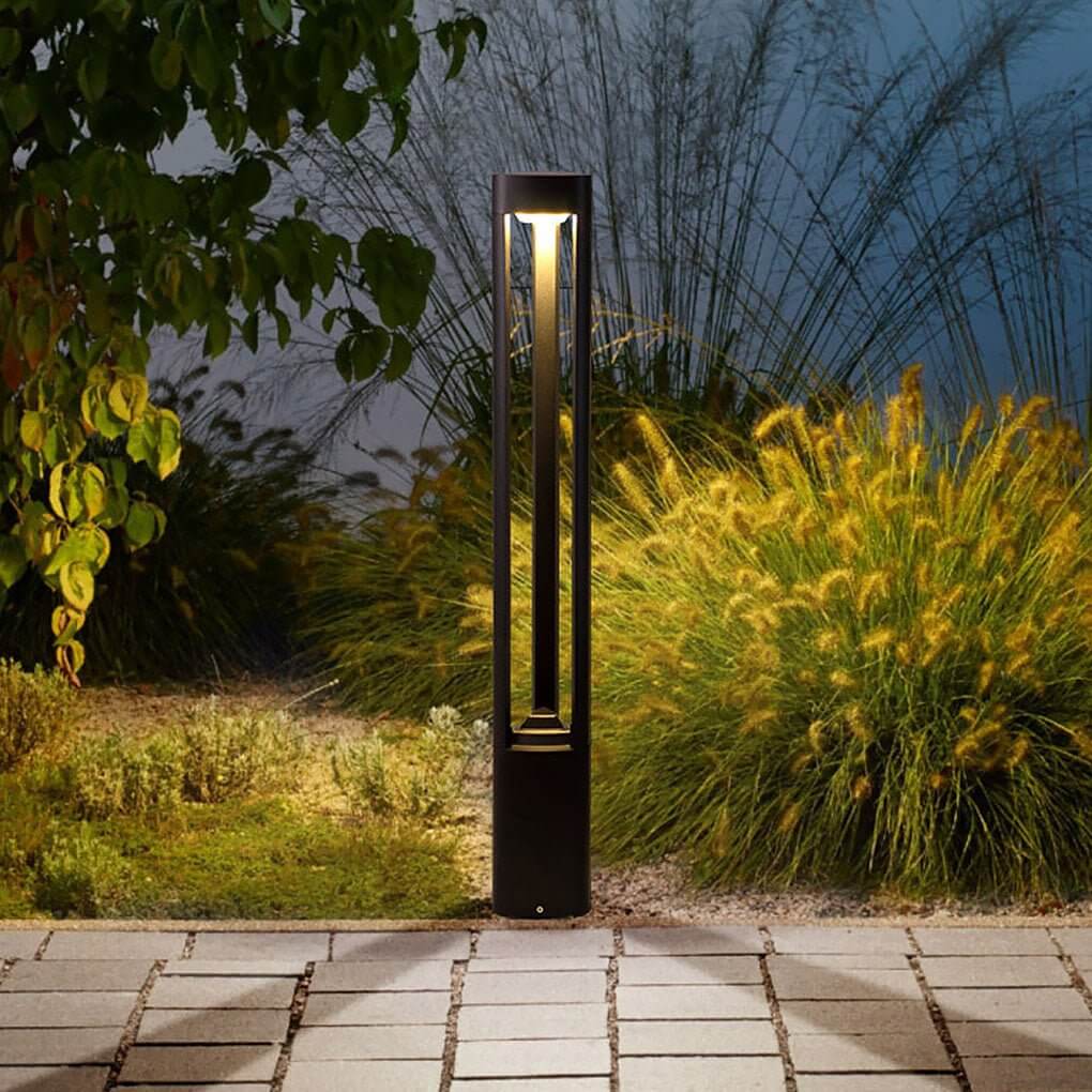 Triple Side Emitting Solar LED Garden Bollard Lights Heart Design &amp; Weatherproof